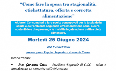 Evento 25 giugno Lamezia terme