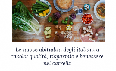 tavola con verdure, in rappresentanza della ricerca fatta da coop sulle abitudini degli italiani a tavola