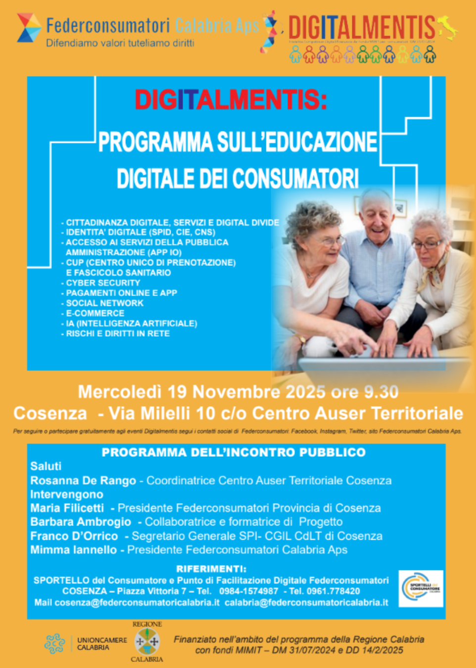 Locandina evento 19 novembre