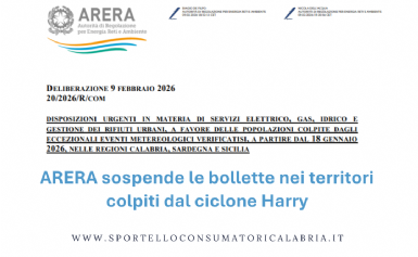 ARERA sospende le bollette nei territori colpiti dal ciclone Harry